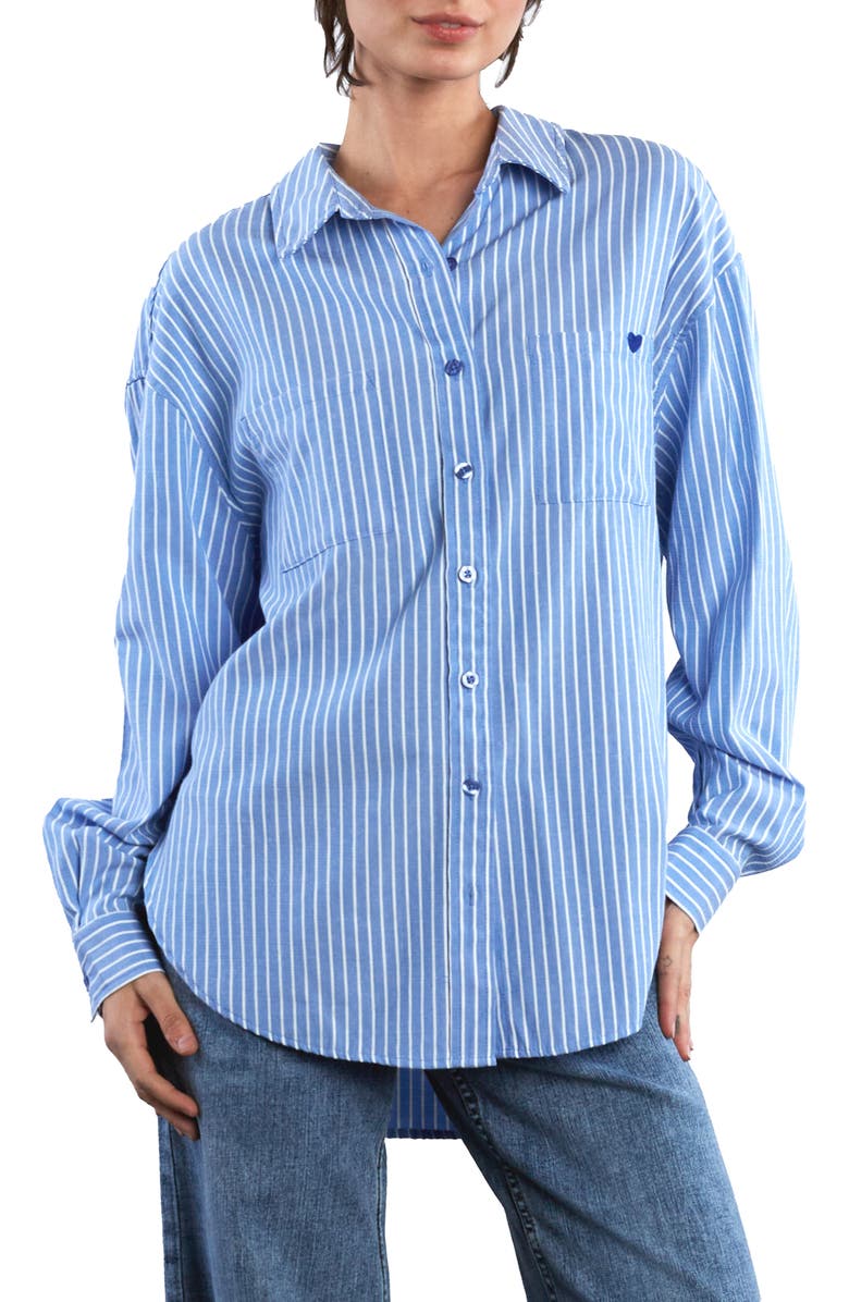 Billy T I Love It Stripe Shirt, Main, color, Blue Cabana Stripe