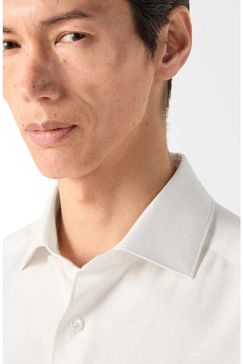 Cashco Cashmere & Cotton Button-Up Shirt, Alternate, color, WHITE