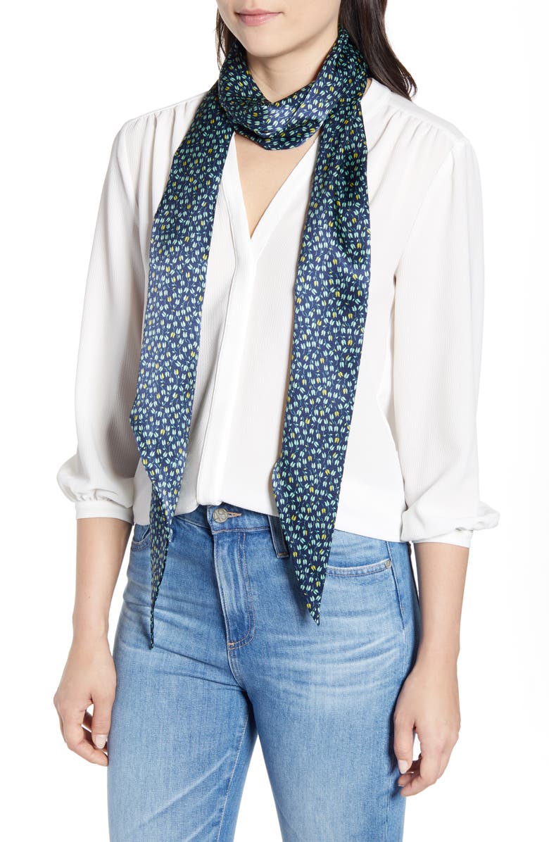 Halogen<sup>®</sup> Floral Silk Scarf, Main, color, 