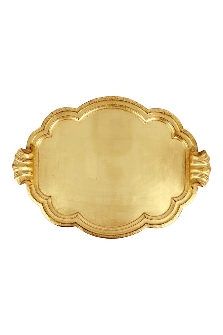 Florentine Large Wood Tray, Main, color, GOLD