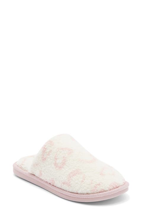 Heart Faux Shearling Slipper (Women)
