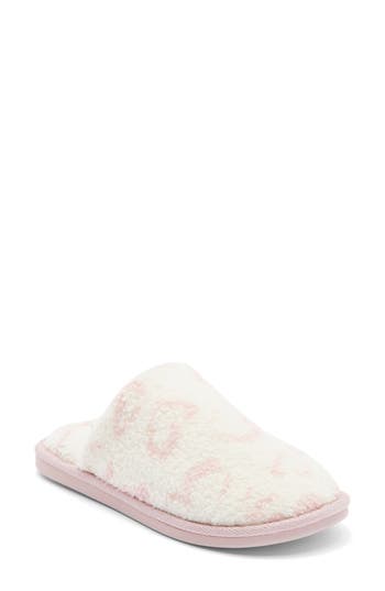 Honeydew Heart Faux Shearling Slipper In White