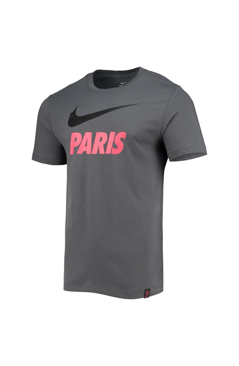 Nike Men's Nike Anthracite Paris Saint-Germain Swoosh Club T-Shirt, Alternate, color,