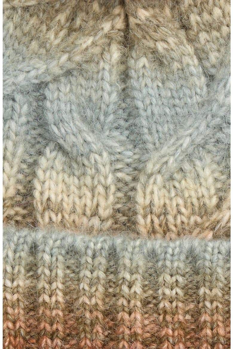 Rainbow Beanie & Pop Top Mittens Set, Alternate, color, BLUE COMBO