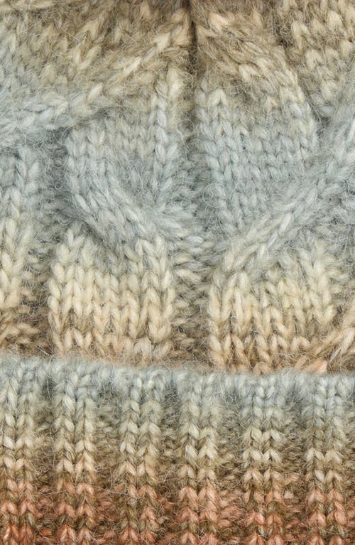 Free People Rainbow Beanie & Pop Top Mittens Set In Green