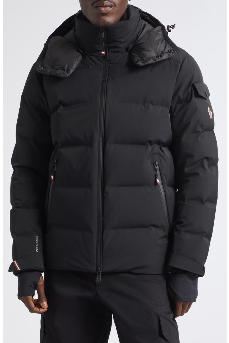 Montgetech Water Repellent Down Puffer Jacket, Main, color, BLACK