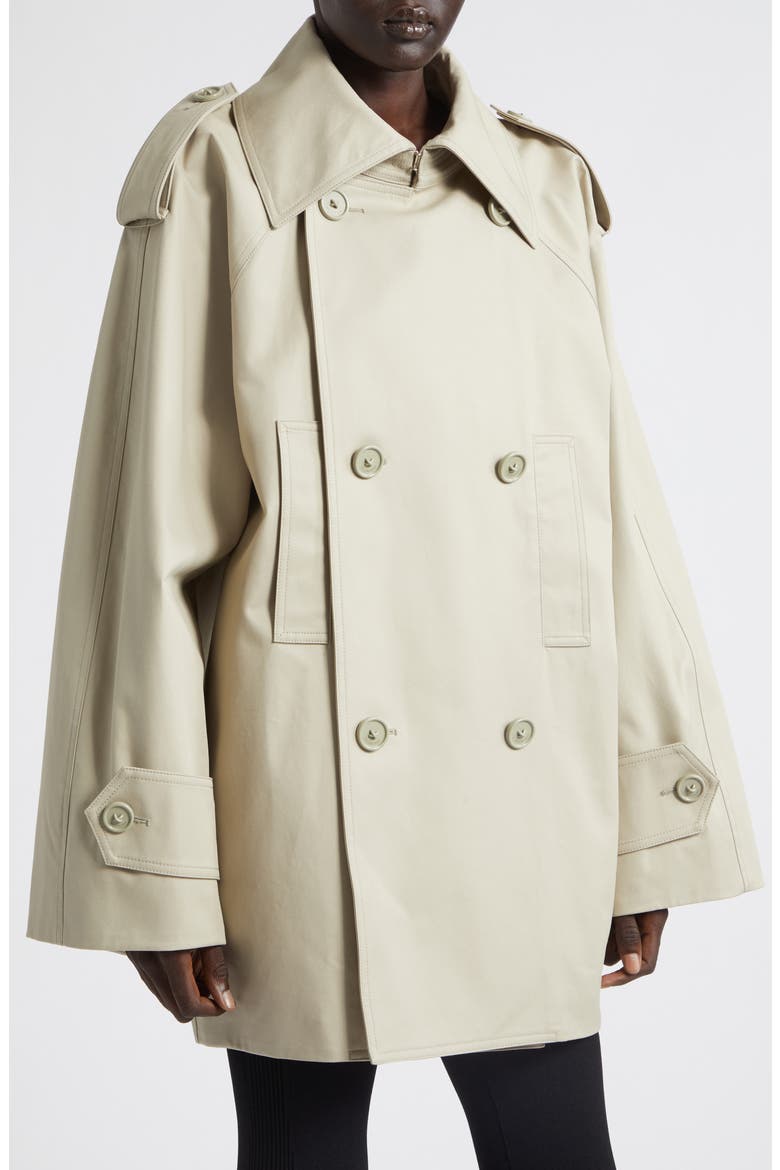 Double Breasted Cotton Twill Trench Coat, Alternate, color, 9710 BEIGE