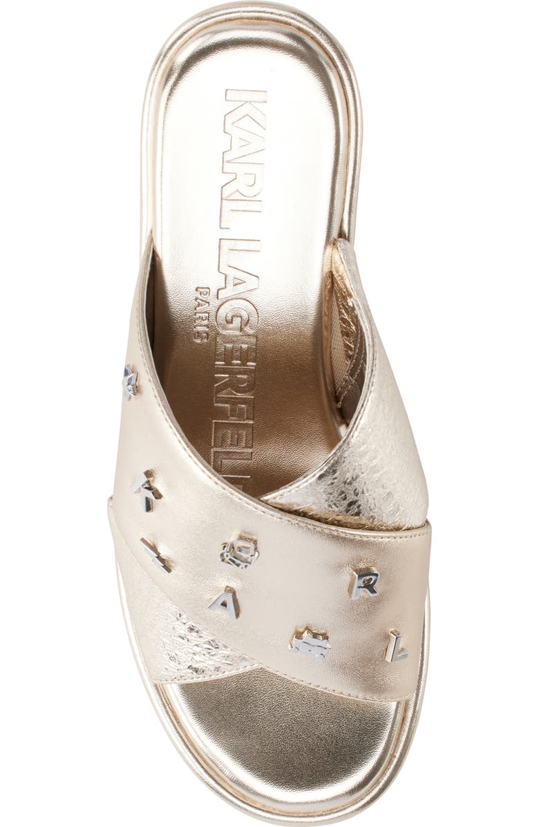 KARL LAGERFELD PARIS Caleigh Platform Wedge Sandal, Alternate, color,