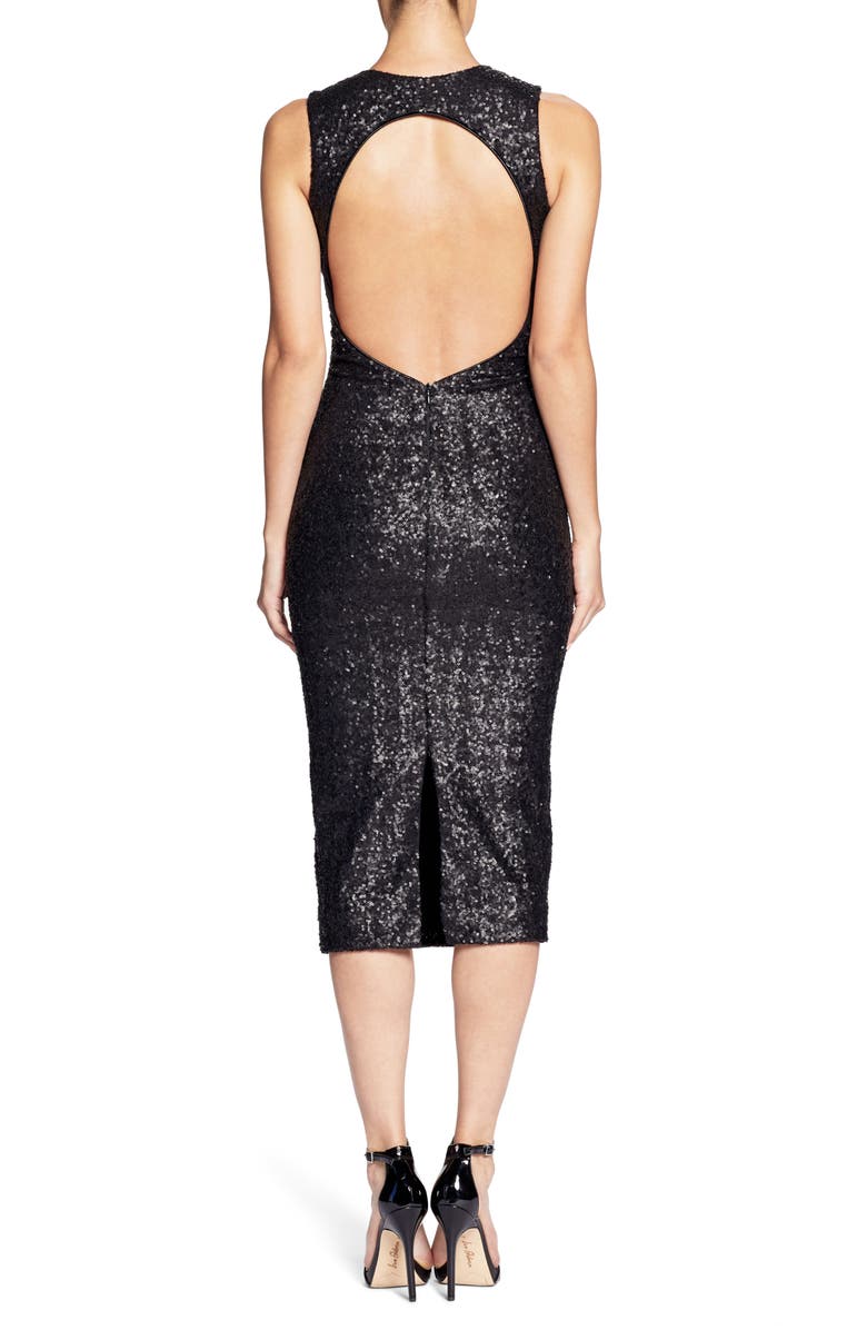 Dress the Population Rani Open Back Sequin Dress, Alternate, color, 