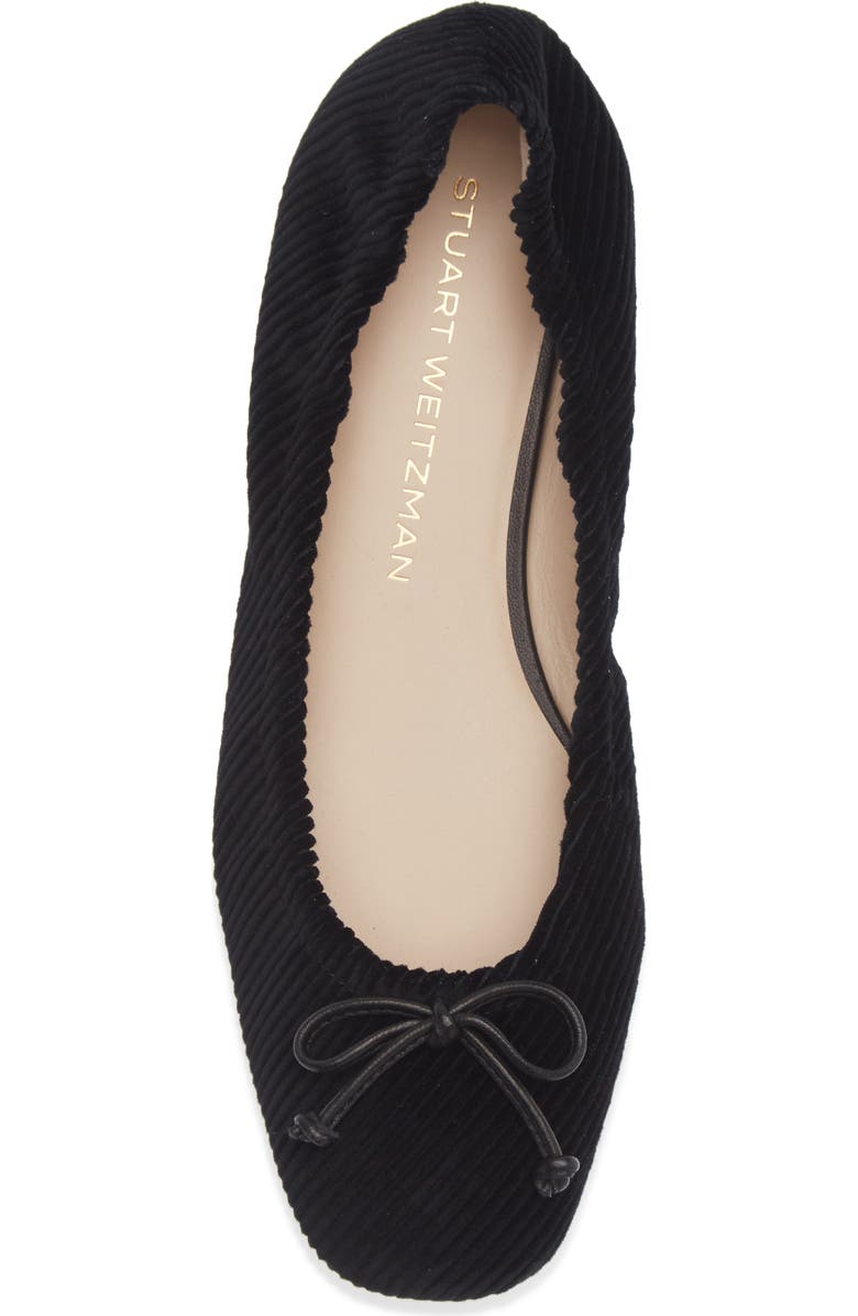 Stuart Weitzman Bria Ballet Flat, Alternate, color, Black/ Black