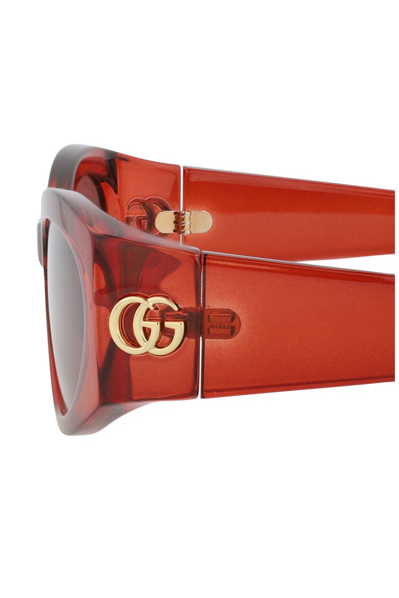 53mm Core Round Sunglasses, Alternate, color, BURGUNDY BURGUNDY BROWN