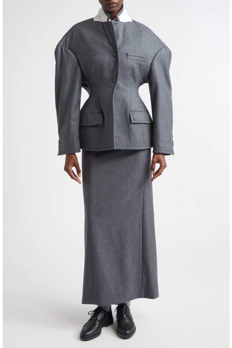 Nipped Waist Coat, Alternate, color, DARK GREY