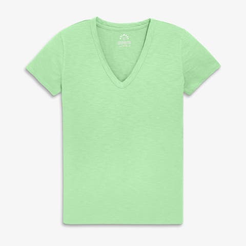 Adult Classic Slub V-Neck Tee (Women's Fit)