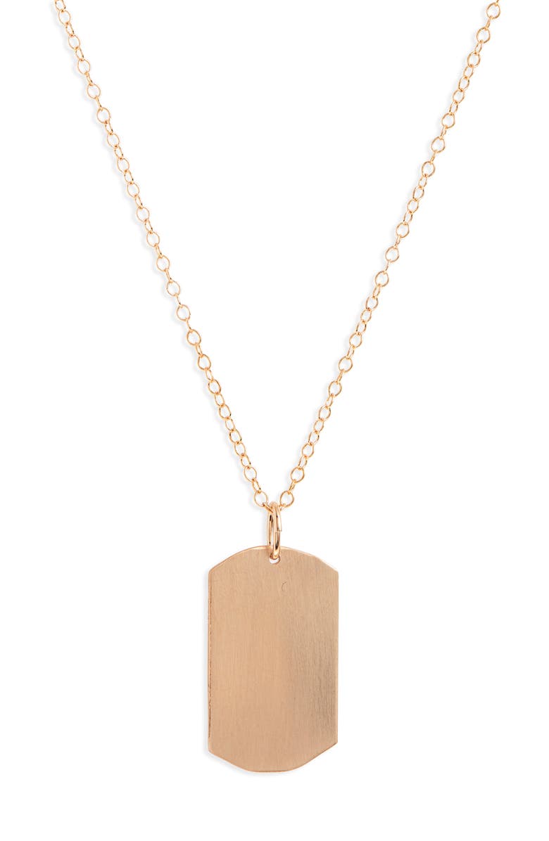 All The Wire Dog Tag Necklace, Main, color, 