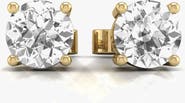 SEREIA OFFICIAL 14k Gold Stud Lab Diamond 1.25 Carats Earrings