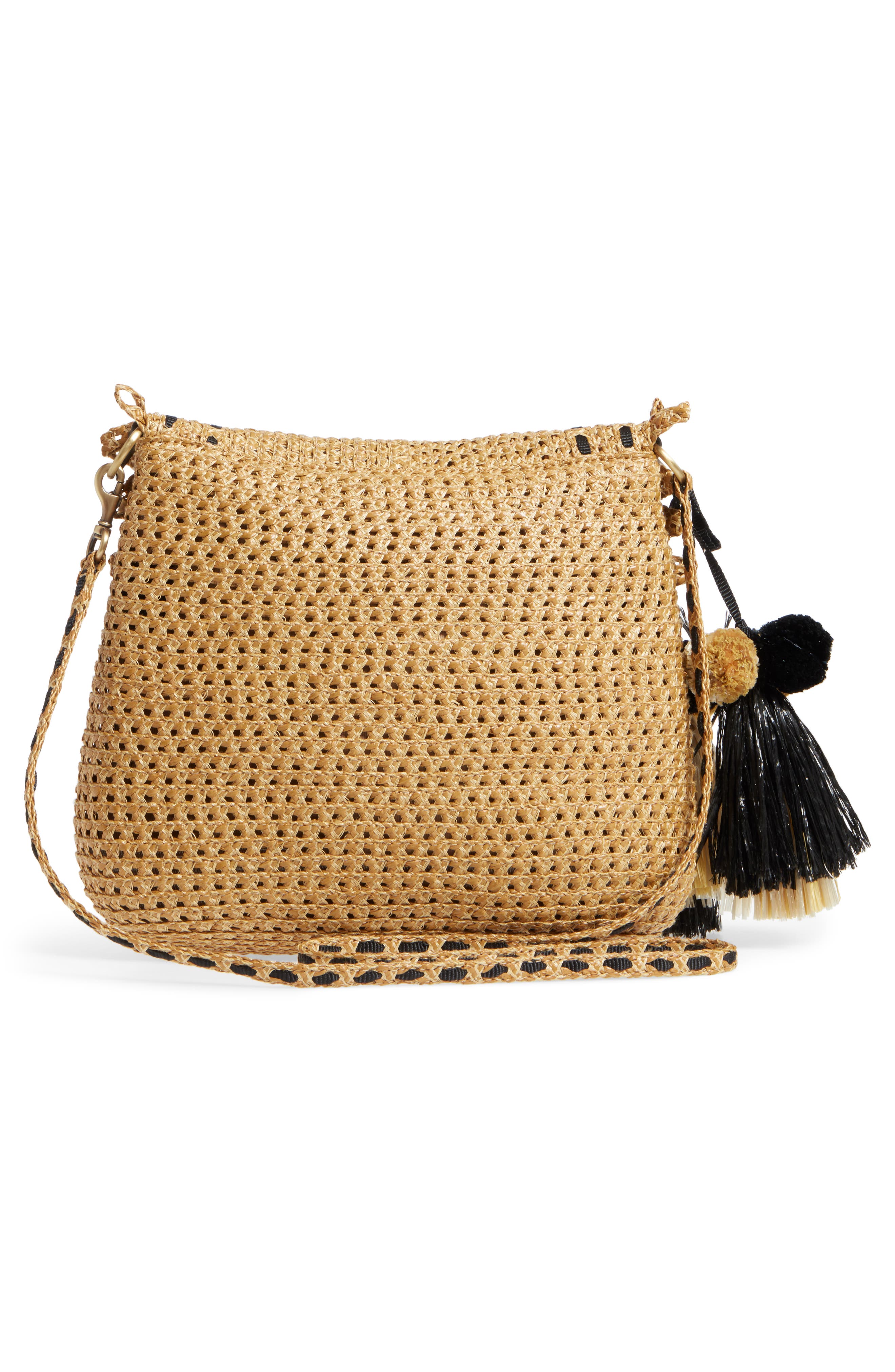 Brigitte Squishee® Shoulder Bag, Alternate, color, NATURAL/ BLACK