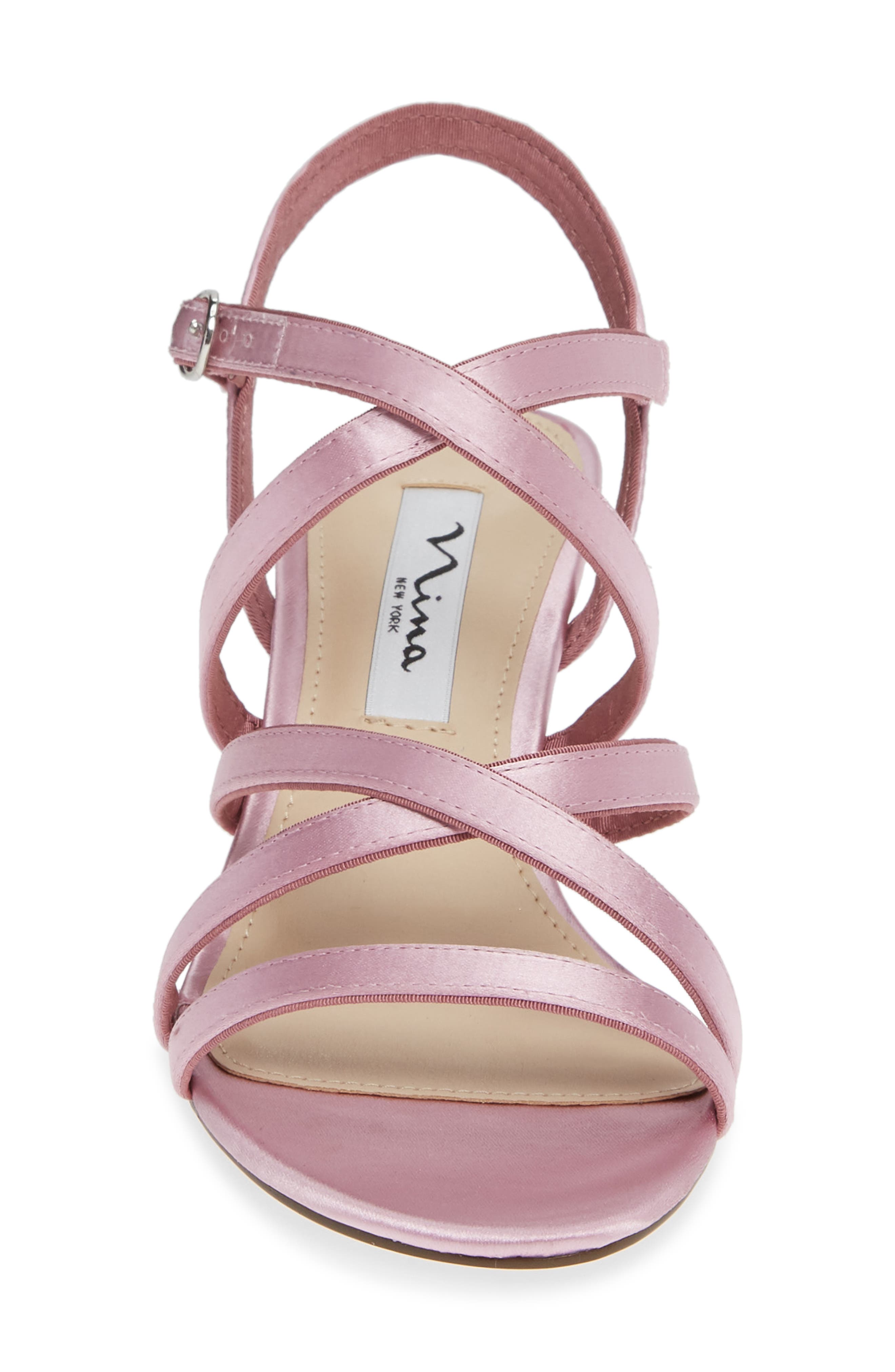 Genaya Strappy Evening Sandal, Alternate, color, LILAC SATIN