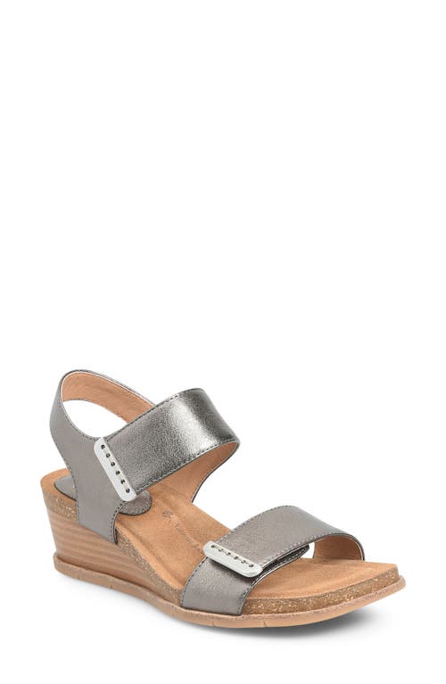 Söfft Verdi Ii Slingback Wedge Sandal In Dark Pewter