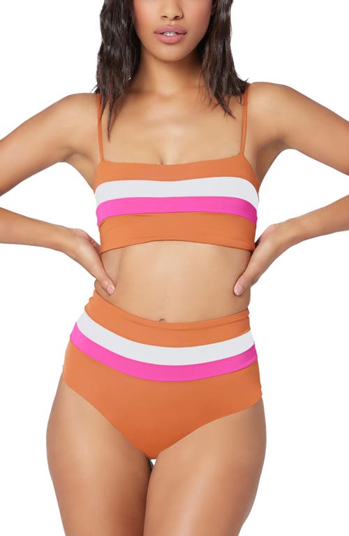L*space Lspace L Space Portia Reversible High Waist Stripe Bikini Bottoms In Multi