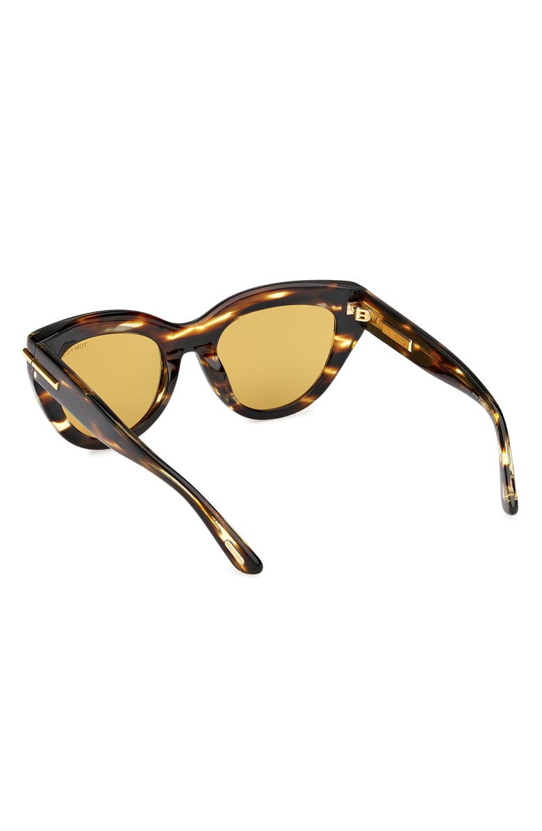 TOM FORD Icon 52mm Cat Eye Sunglasses, Alternate, color, Coloured Havana / Brown