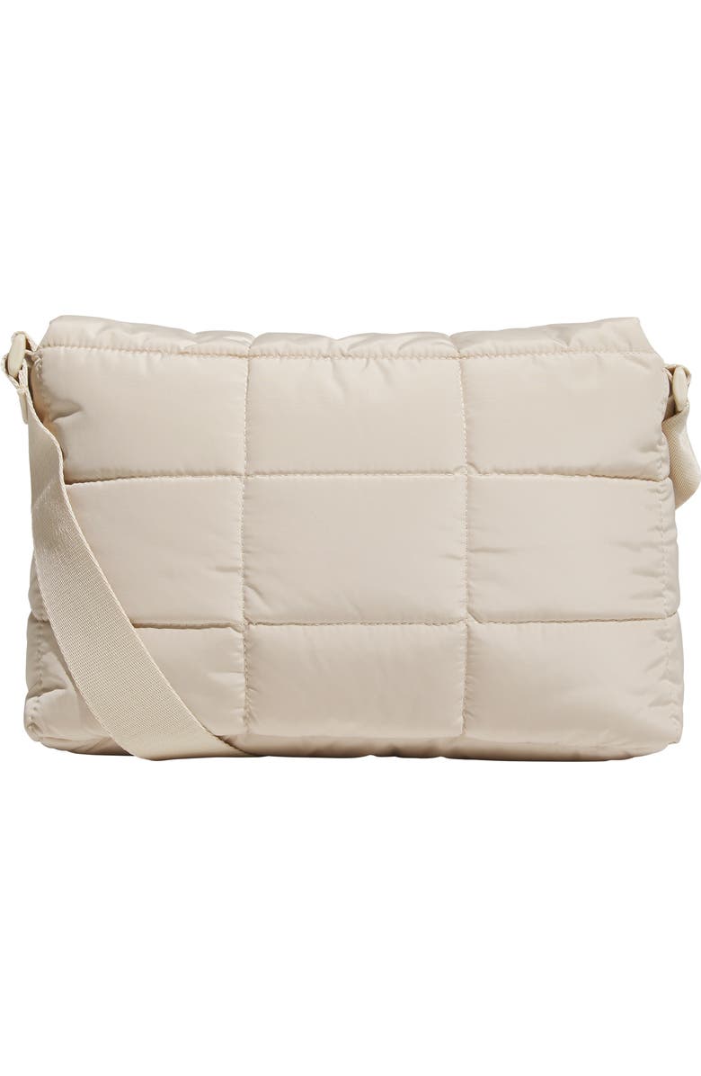 adidas Quilted Crossbody Bag, Alternate, color, Crystal Linen Beige