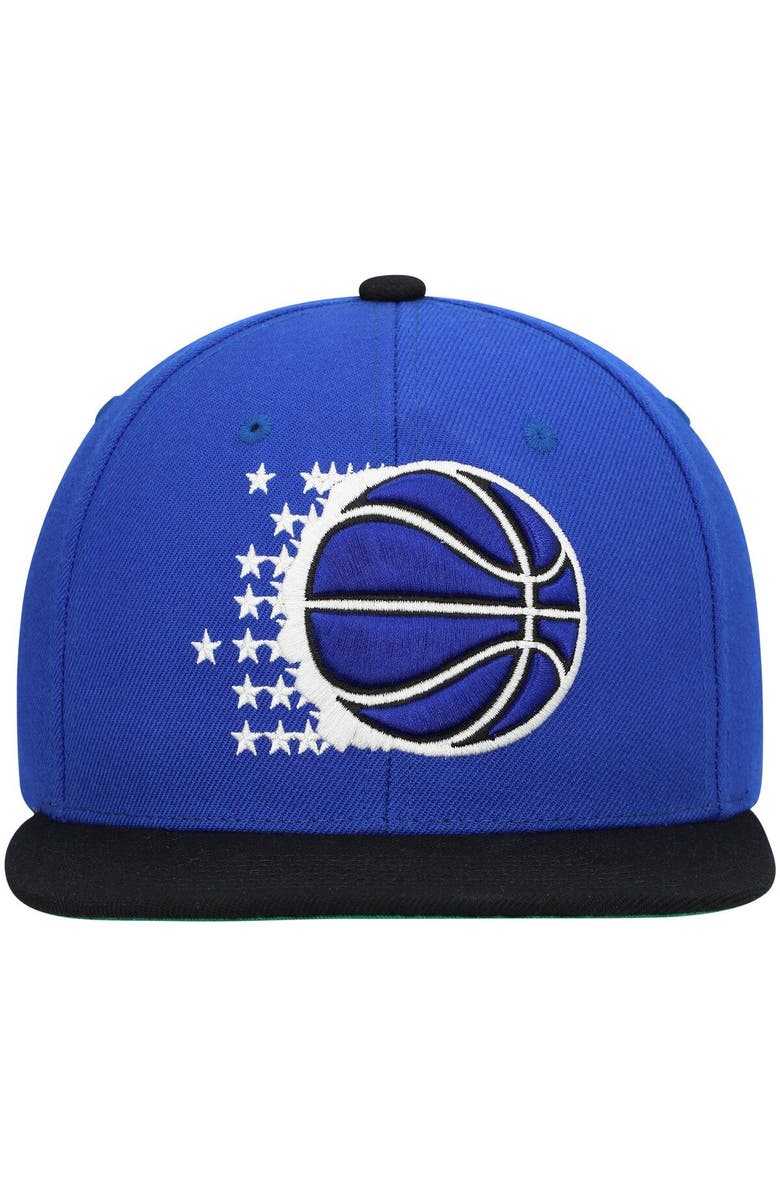 Mitchell & Ness Men's Mitchell & Ness Blue/Black Orlando Magic Hardwood Classics Team Two-Tone 2.0 Snapback Hat, Alternate, color, 