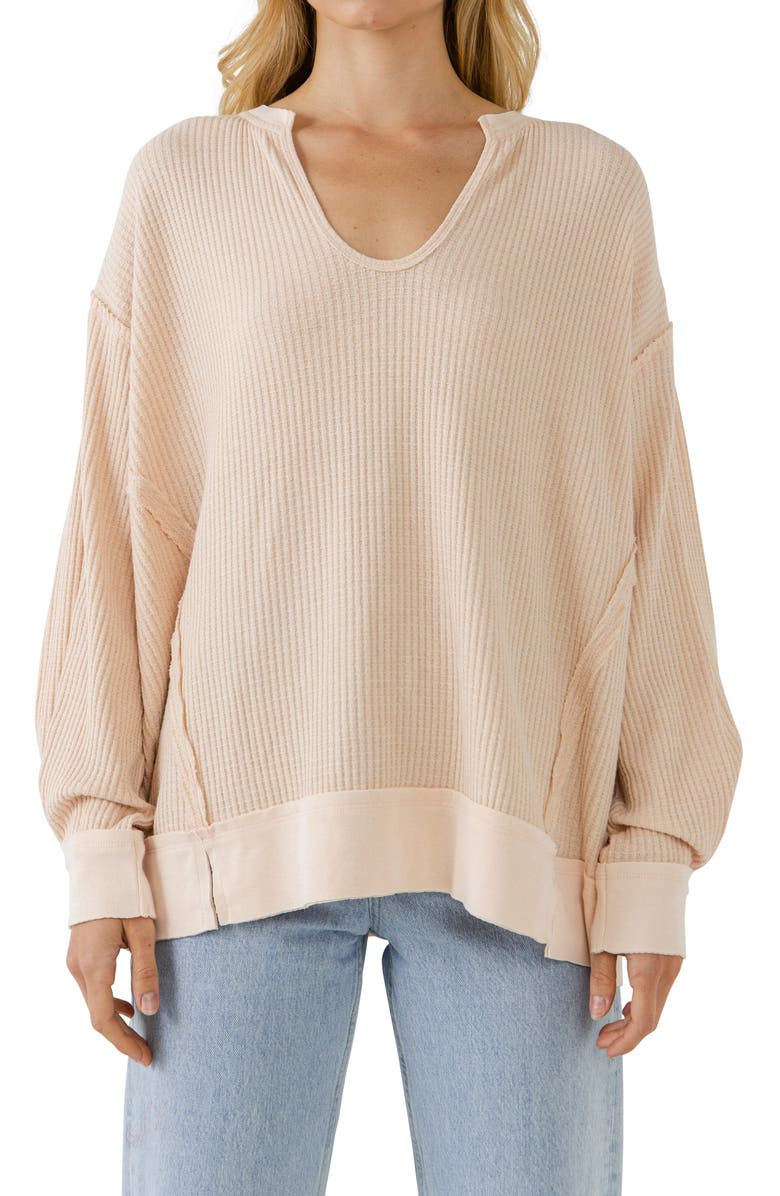 Free the Roses Thermal Pullover, Main, color, 