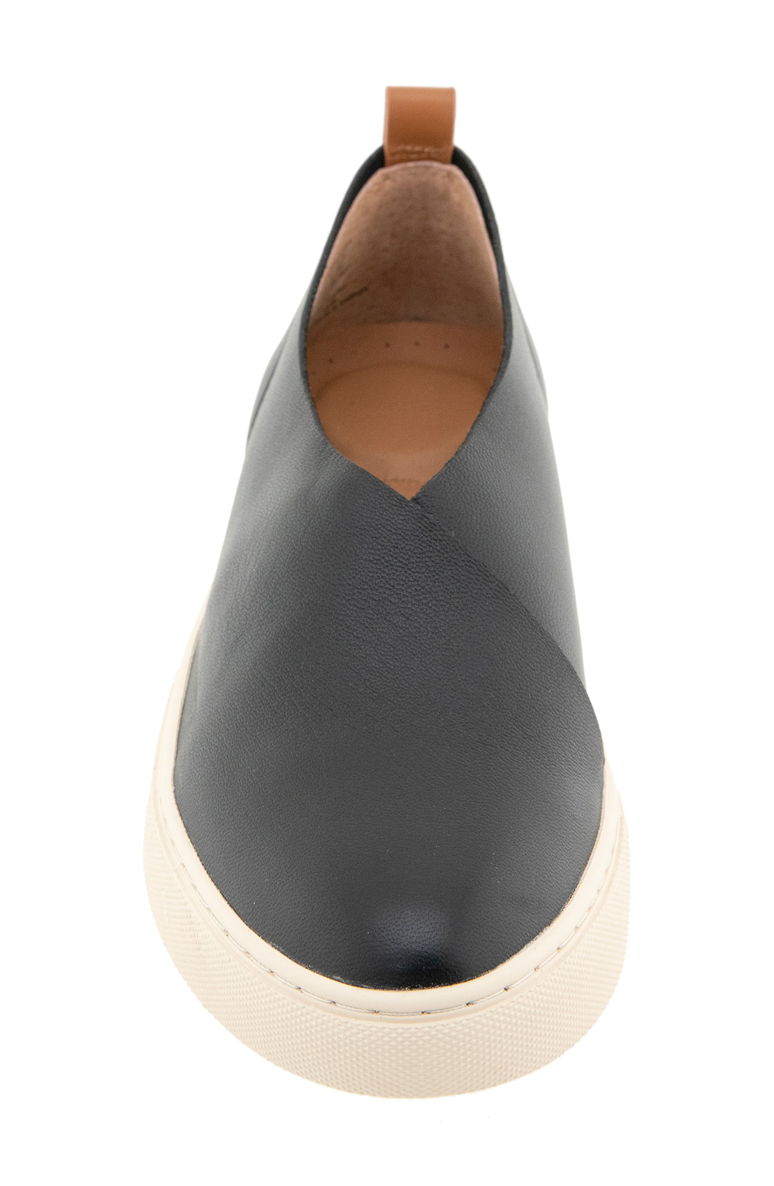 Cainey Slip-On Sneaker, Alternate, color, BLACK LEATHER