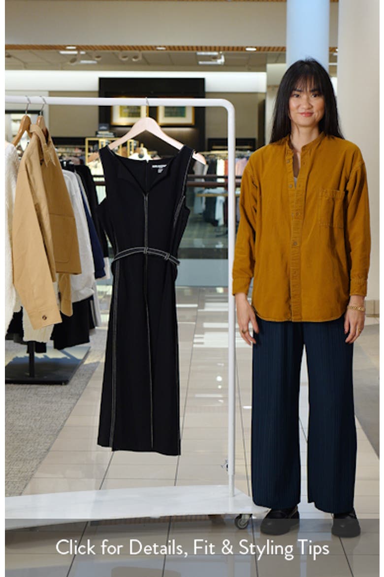 Sleeveless Scuba Crepe A-Line Dress video