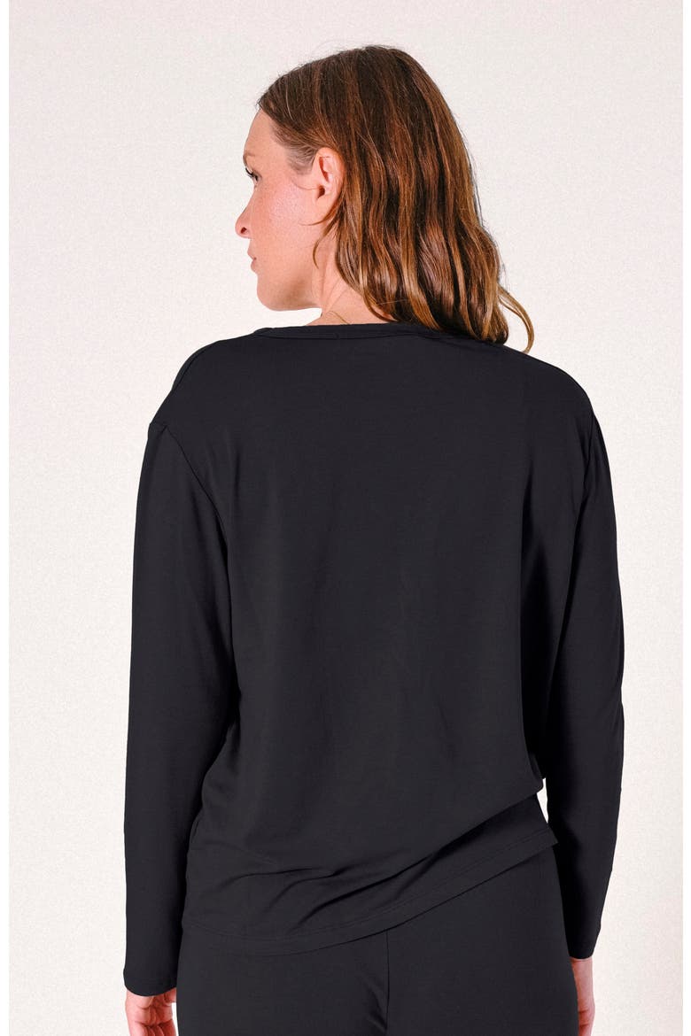 Plus Toni PJ Shirt, Alternate, color, Black