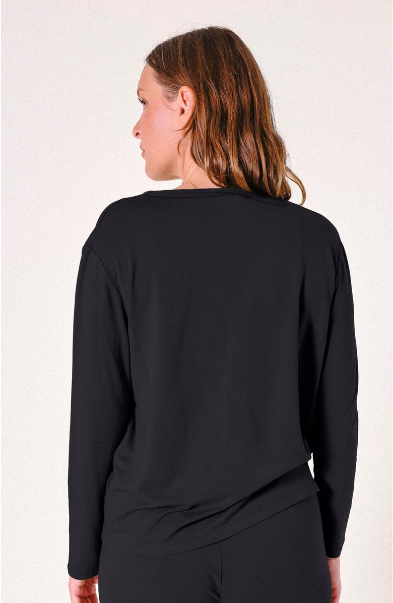 POPLINEN Plus Toni PJ Shirt, Alternate, color, Black