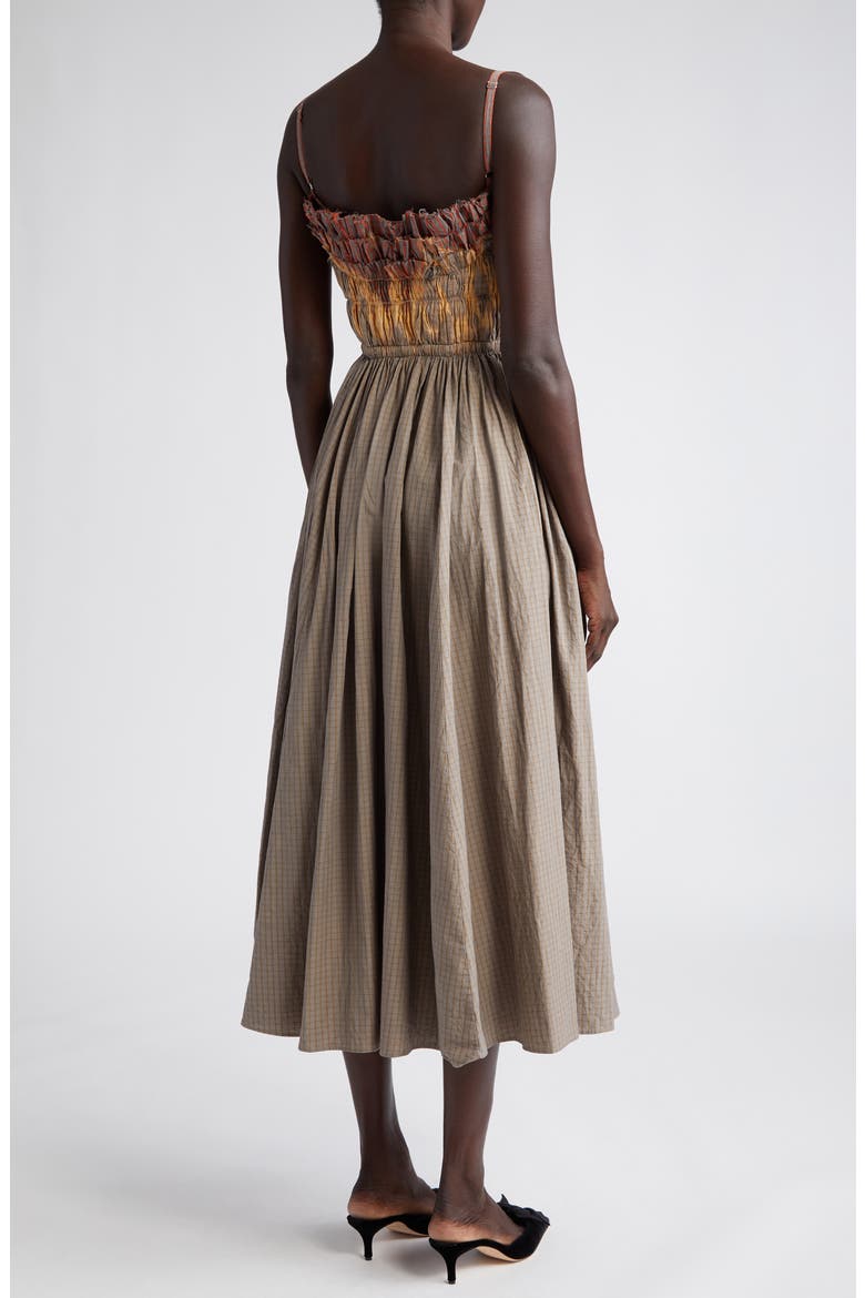 Brigitte Dip Dyed Ruffle Cotton Dress, Alternate, color, FIELDSTONE DIP DYE