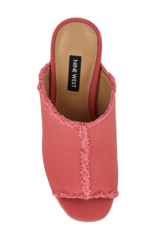 Nine West Baja Platform Wedge Sandal In Medium Pink