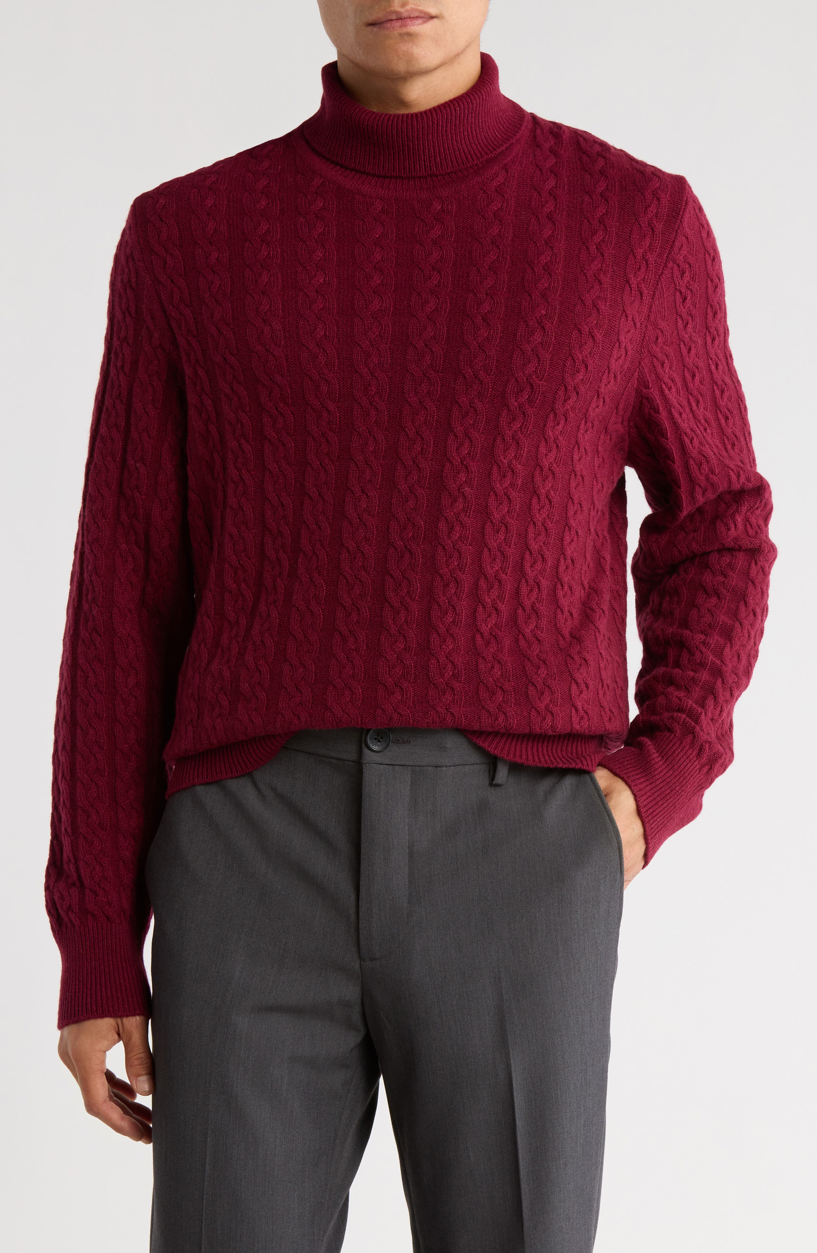 Bugatchi Cabled Turtleneck