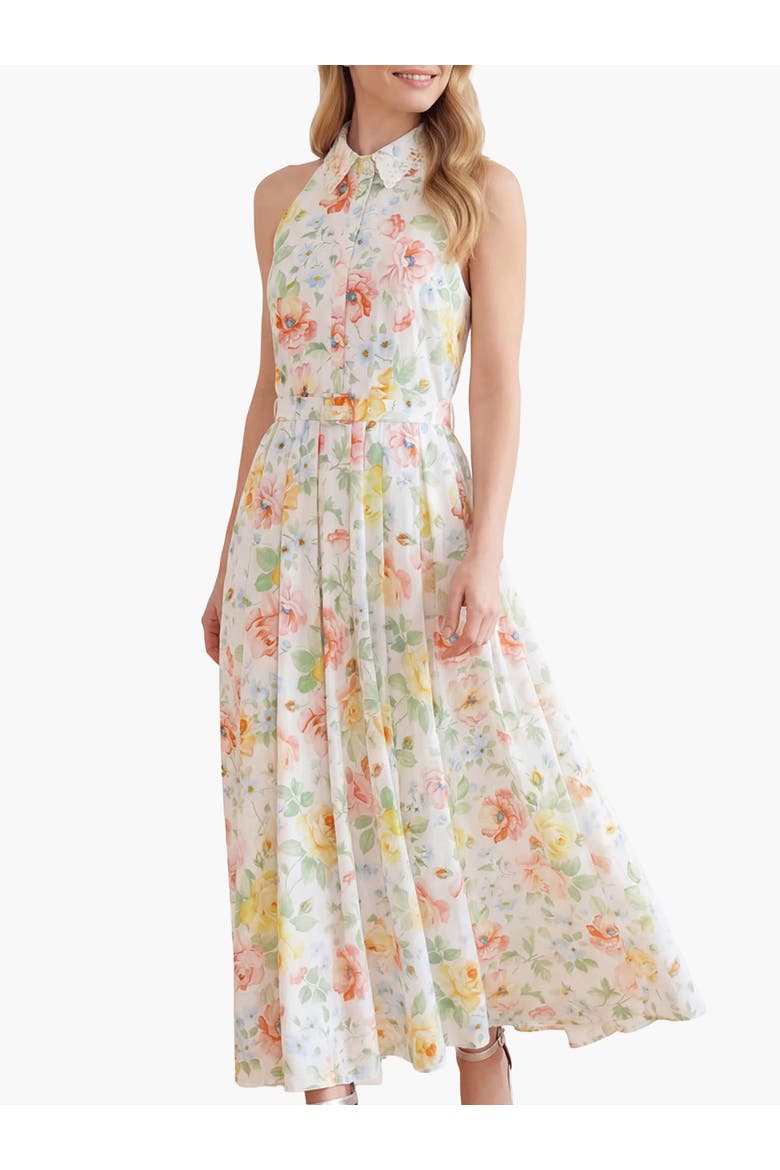 Sienna Rose Cotton Halter Maxi Gown, Main, color, Optic White