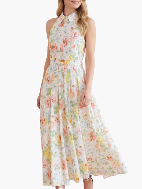 Sienna Rose Cotton Halter Maxi Gown