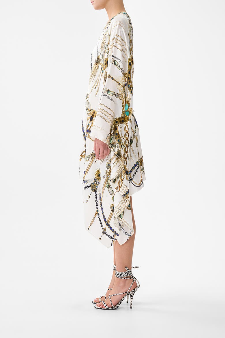 Short Kaftan With Waist Tab, Alternate, color, Chain Gang