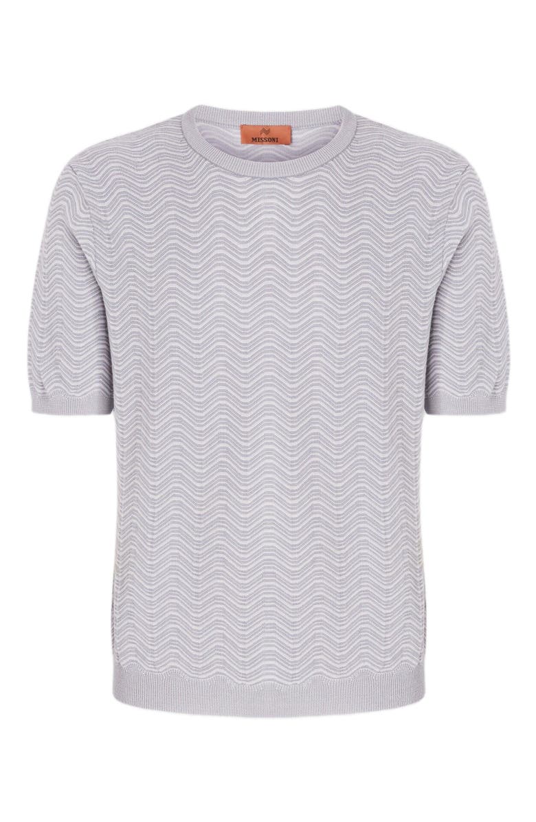 Missoni Wool And Viscose Crew-neck T-shirt With Wave Pattern, Alternate, color, Grey