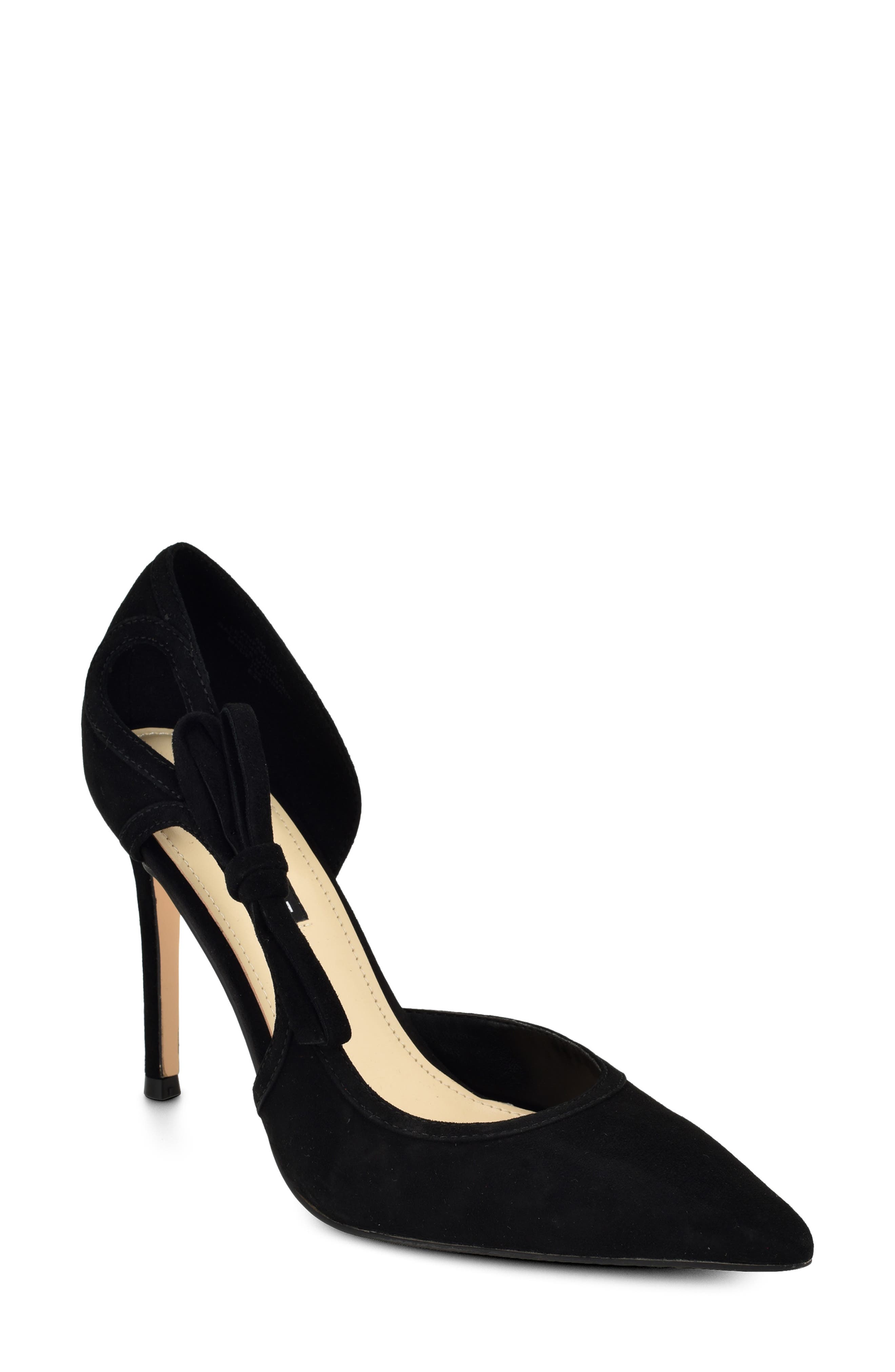 Famila Knotted Bow d'Orsay Pump, Main, color, BLACK