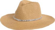 David & Young Metallic Band Straw Cowboy Hat