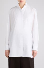Dries Van Noten Colbys Bib Front Cotton Poplin Shirt