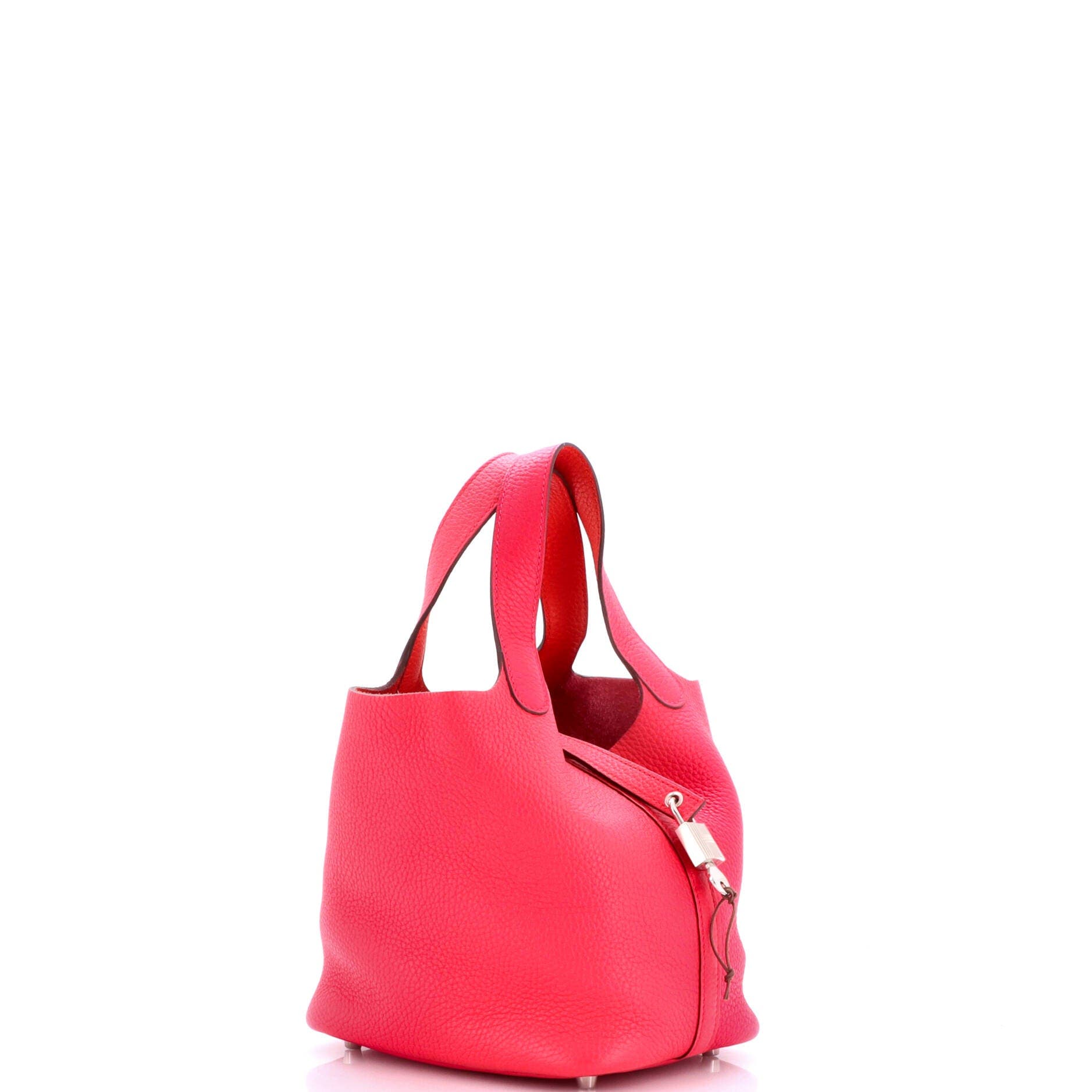 Picotin Lock Bag Tricolor Clemence PM, Alternate, color, Pink