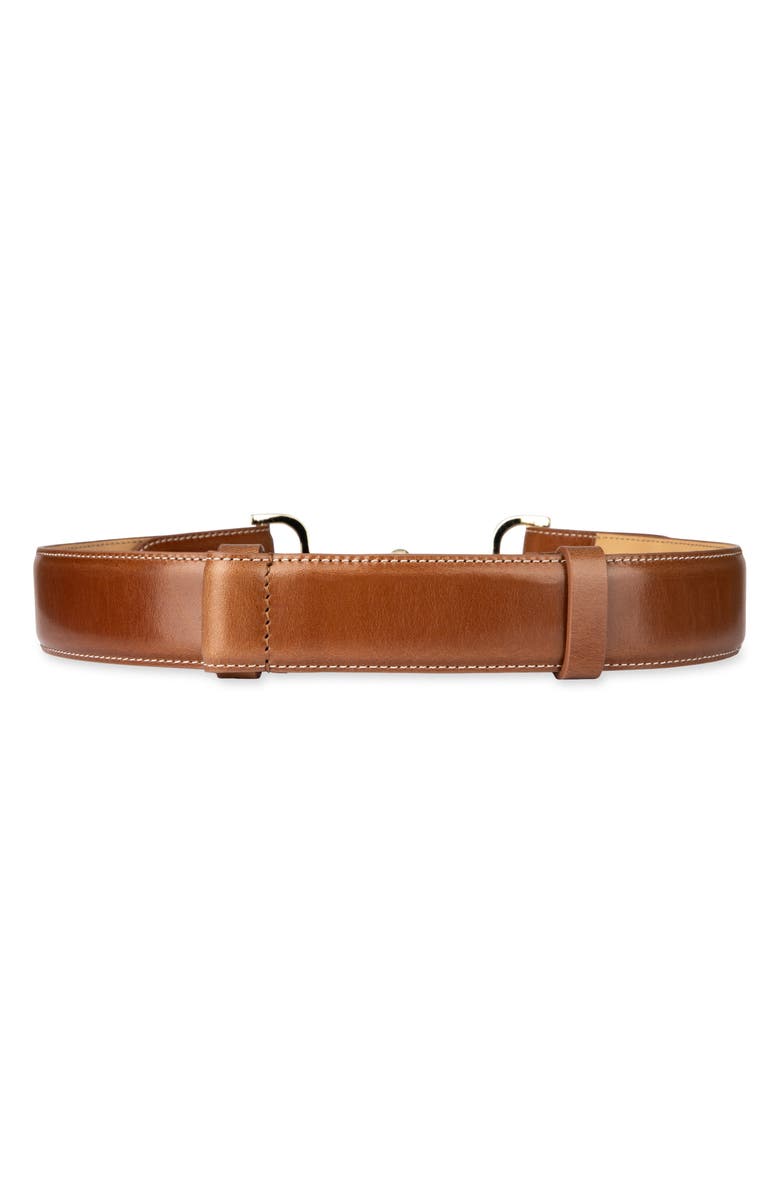 Sam Edelman Horsebit Buckle Leather Belt, Alternate, color, Tan