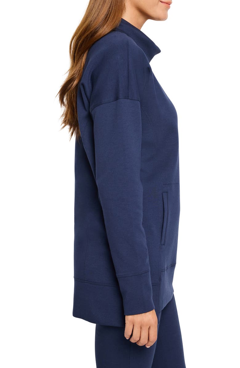 NZ ACTIVE by NIC+ZOE Funnel Neck Scuba Knit Tunic, Alternate, color, Ink