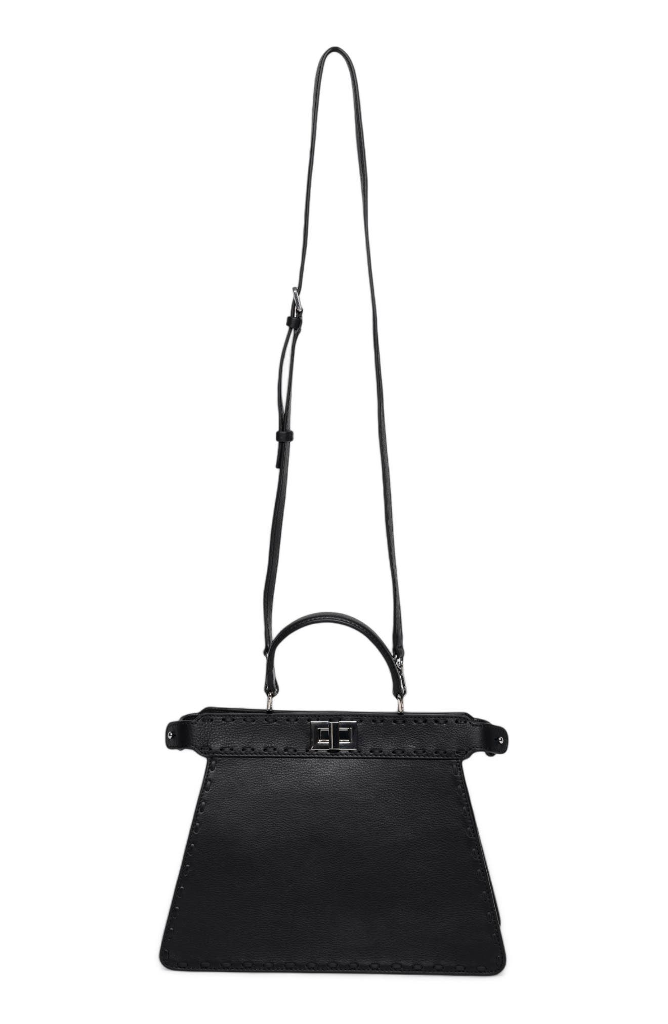 Walter Baker Reed Leather Satchel, Alternate, color, Black