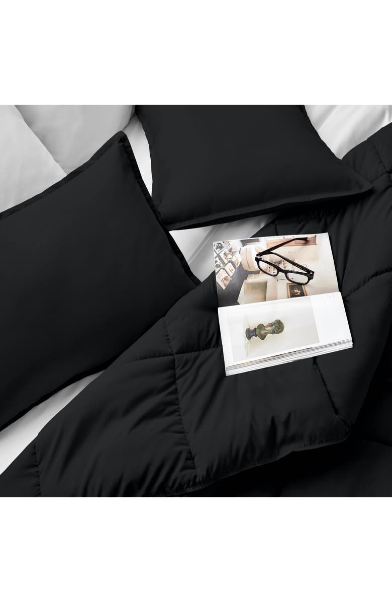 Bare Home All-Season Down Alternative Comforter Set - Oversized Queen, Alternate, color, Black