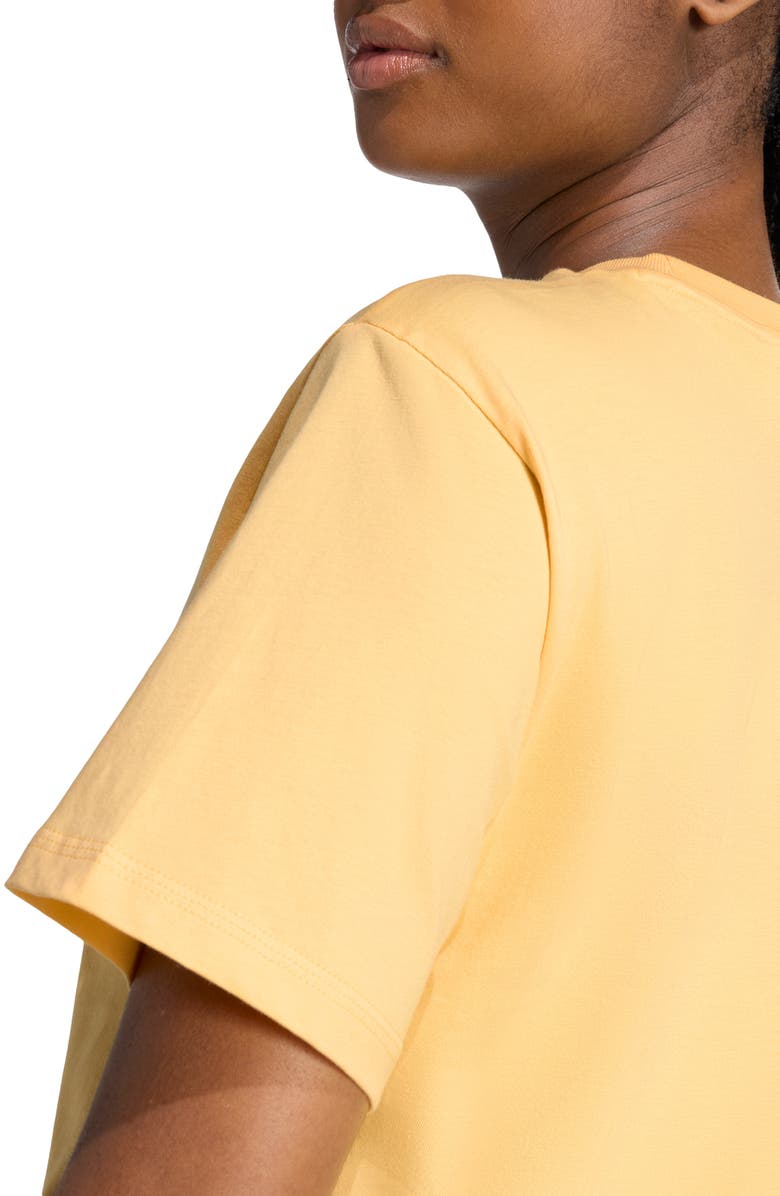 adidas 3-Bar Cotton T-Shirt, Alternate, color, Semi Ice Tangerine/ White