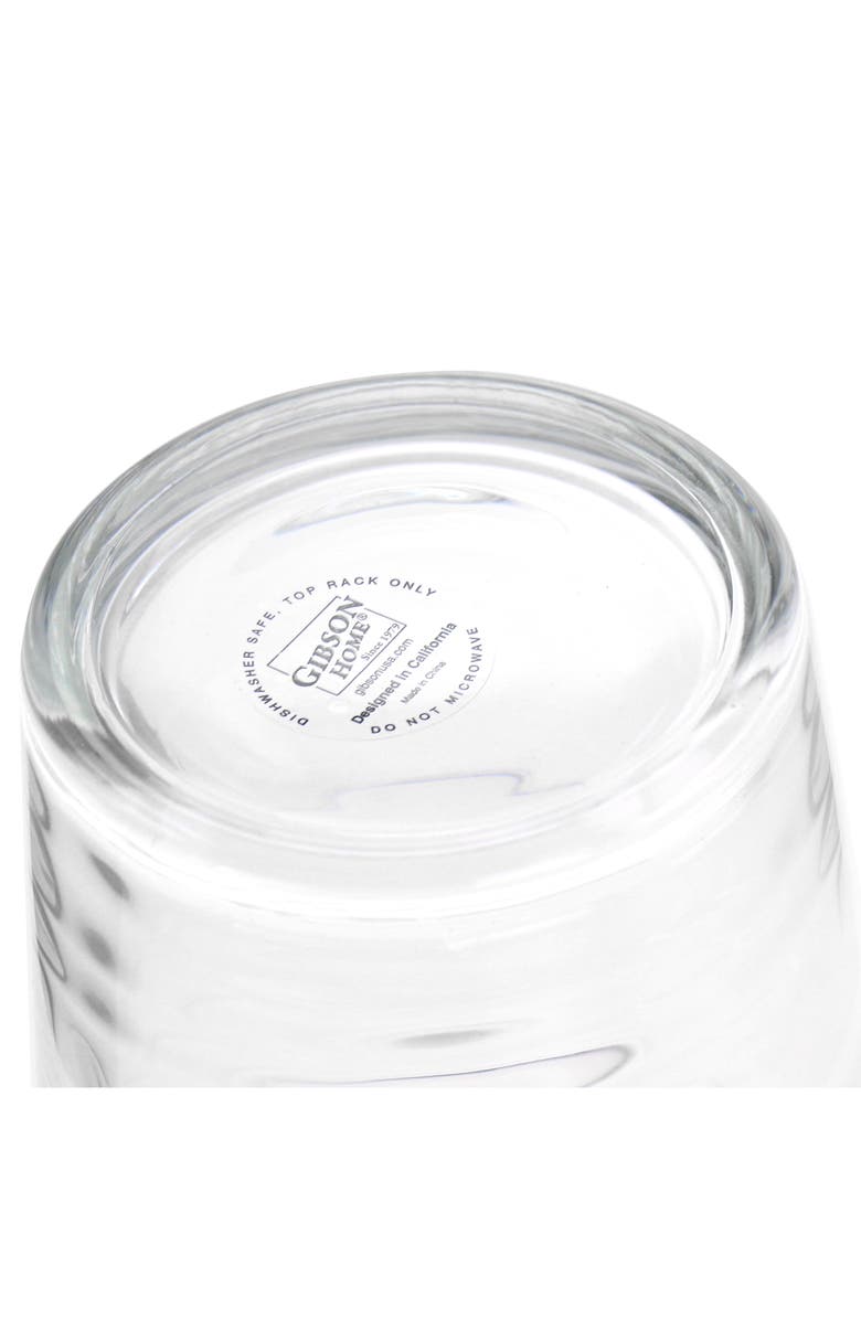 Gibson Home 16 Piece Swirl Clear Assorted Glassware Set, Alternate, color, Clear