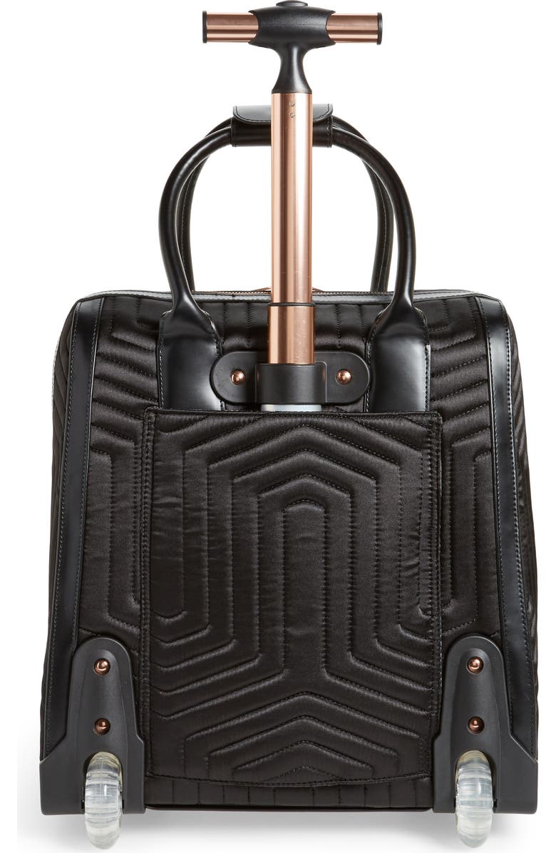 Ted Baker London Anisee Quilted Wheeled Travel Bag, Alternate, color,