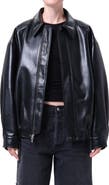 AGOLDE Aston Recycled Leather Bomber Jacket